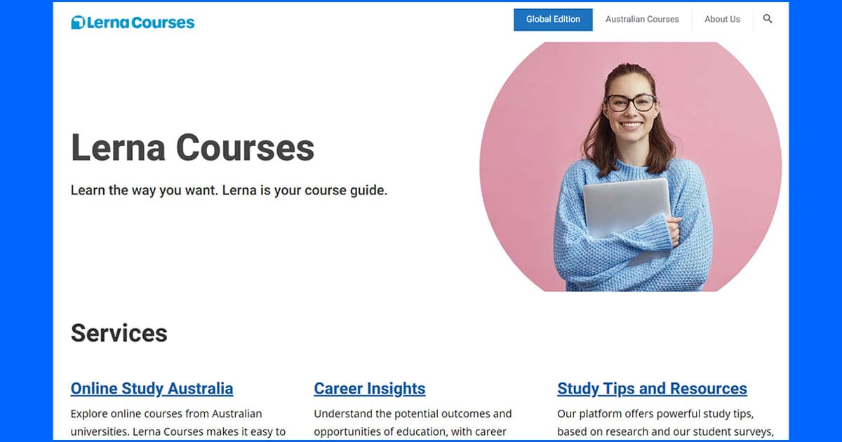 Lerna Courses homepage